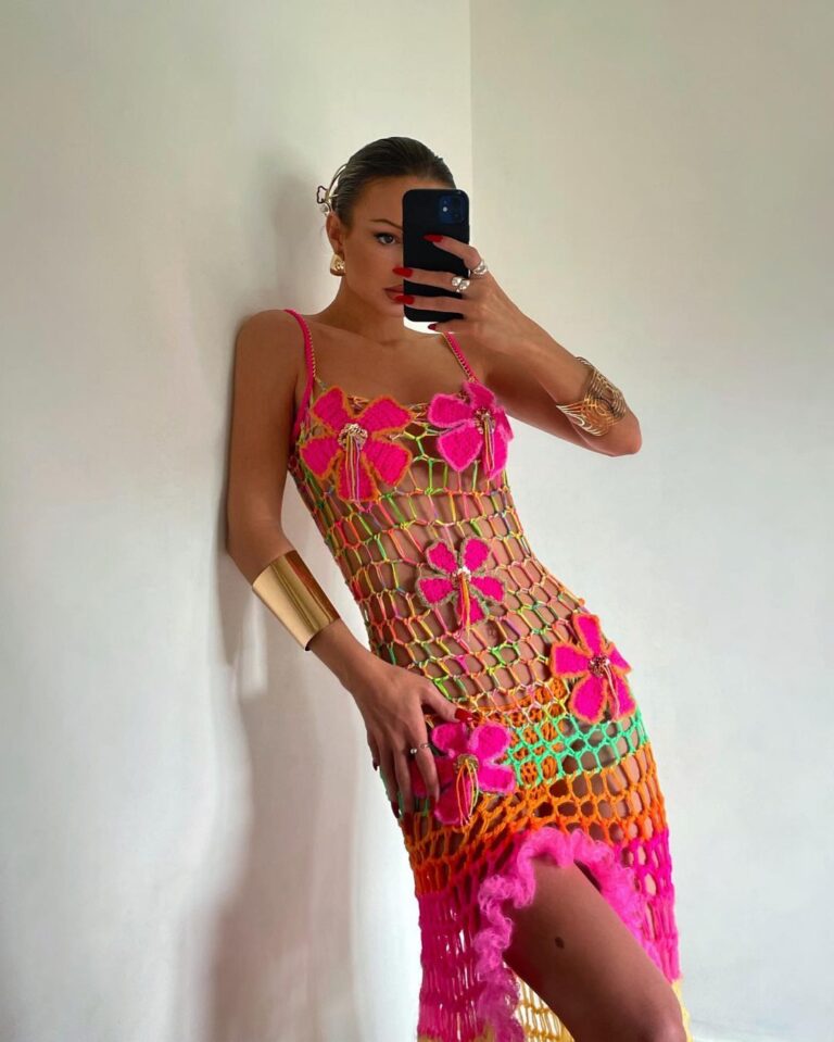 multicolour floral dress - Image 4