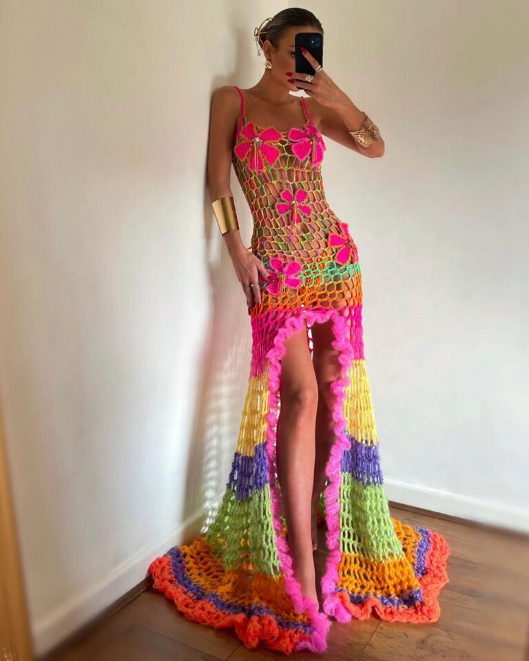 multicolour floral dress