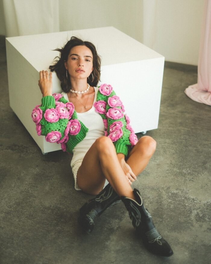 3D Floral Cardigan - Image 4