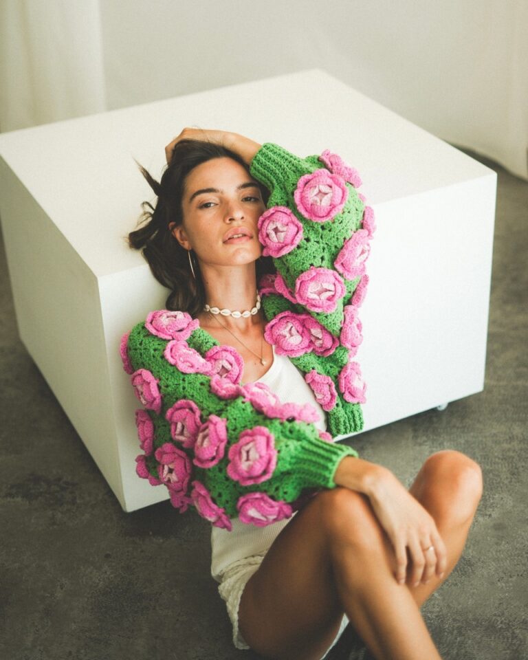 3D Floral Cardigan
