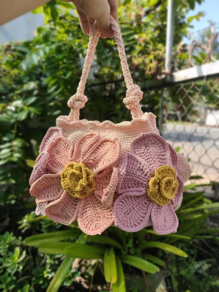 Floral Crochet Bag